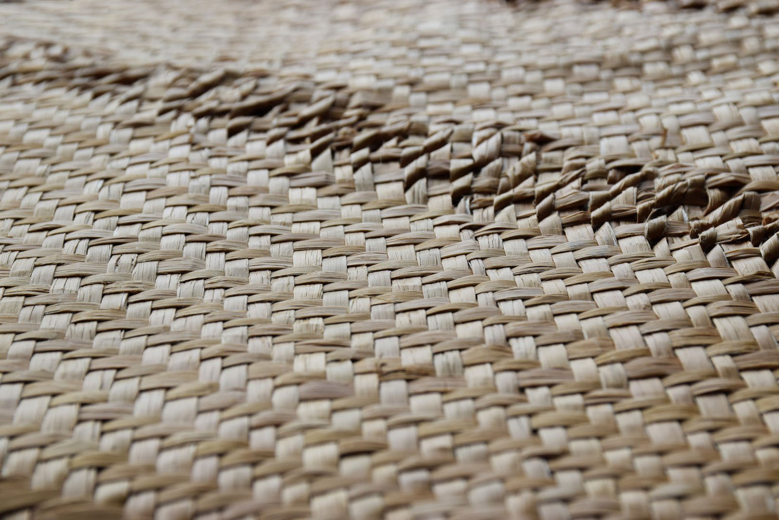 Close up image of woven flax