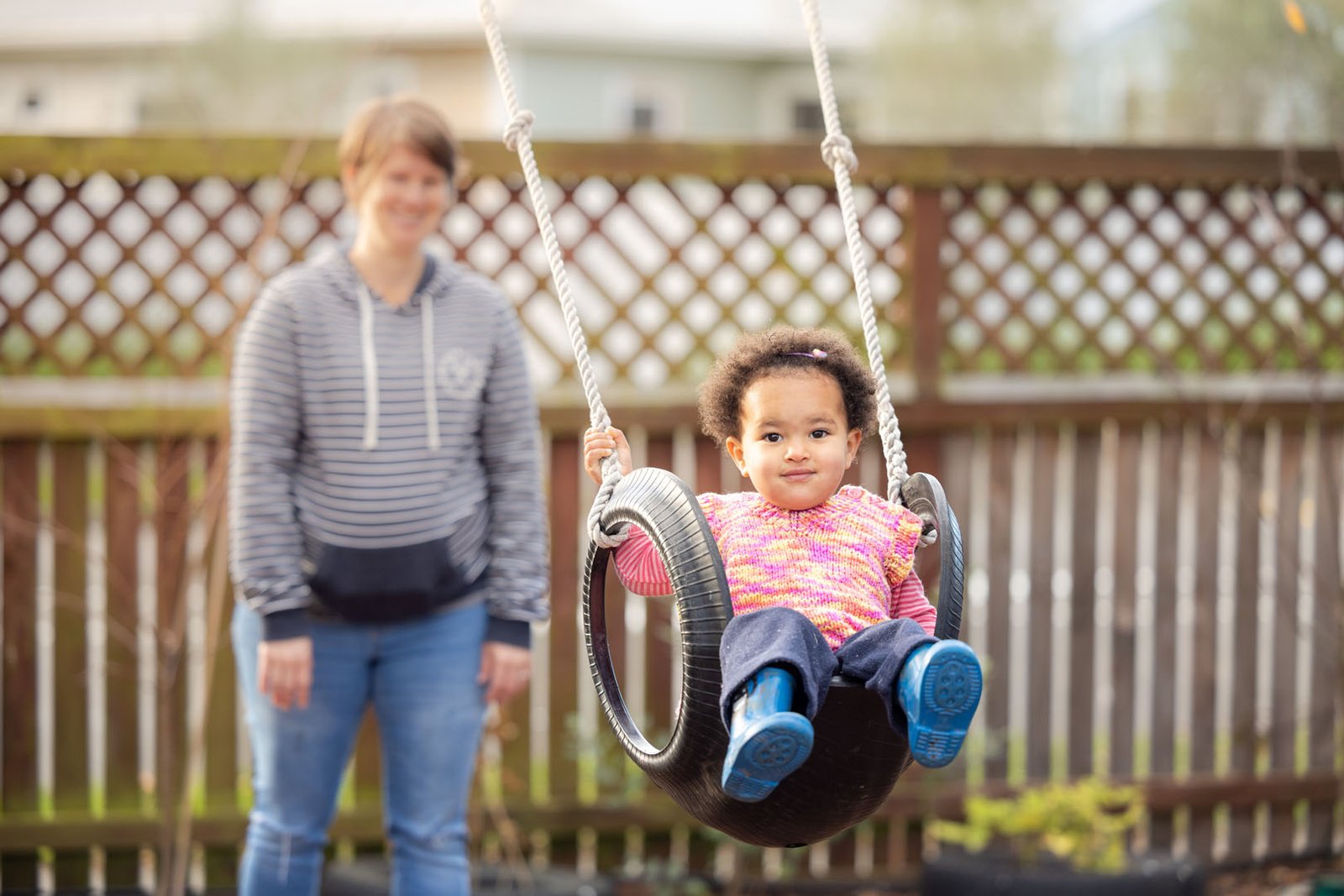 Child on a swing
