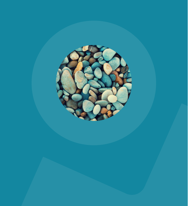 birds eye view of pepples